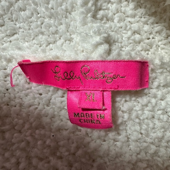 Lily Pulitzer Open Front White Cardigan Size XL - Picture 5 of 9